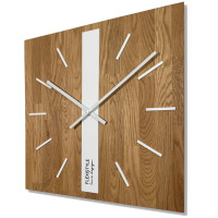 Drevené nástenné hodiny Dub Classic 50cm Flexistyle z250a